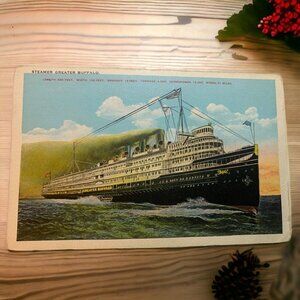 Vintage 1920s S.S. Greater Buffalo Steamship D & G Line P217 Postcard